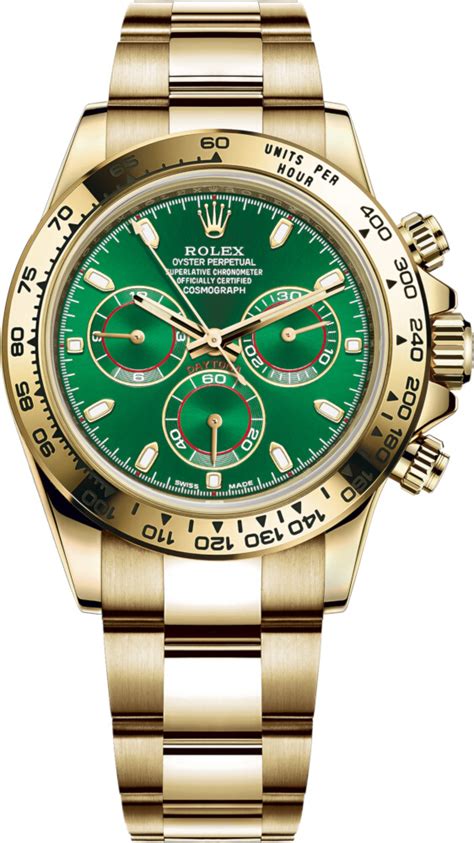 gold Rolex daytona green face